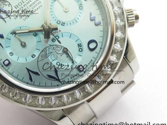 MiroTime 0423 Thermal Daytona 116506 Middle East Edition Bp Maker Best Edition Ice Blue Blue Arabic Dial Diam Bezel On SS Bracelet A 2895